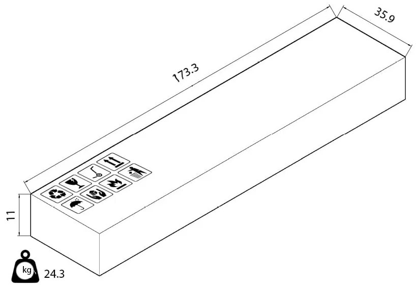 Ξύλινο Έπιπλο Τηλεόρασης STONE Λευκό Μ160xΠ31.4xΥ30.6