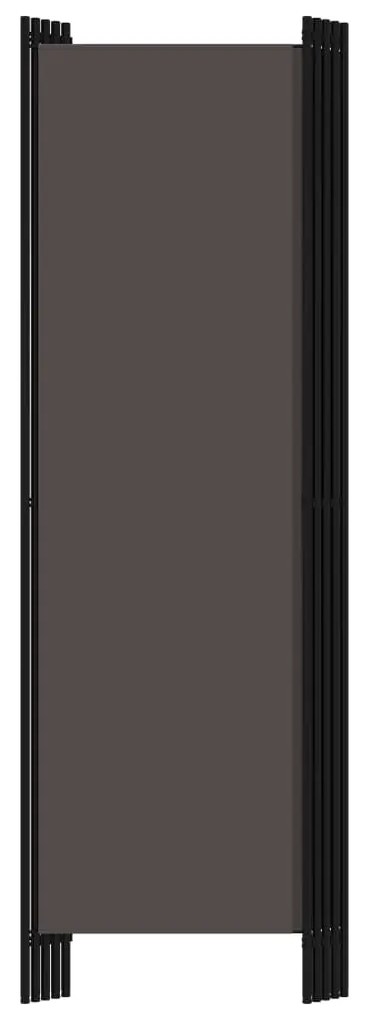 vidaXL Διαχωριστικό Δωματίου με 5 Πάνελ Ανθρακί 250 x 180 εκ.