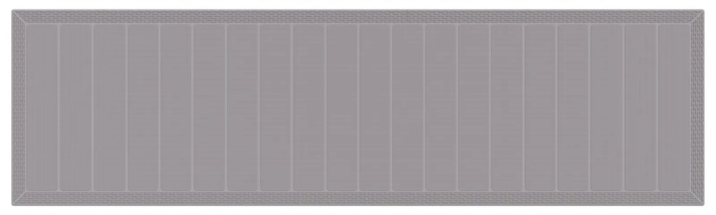 vidaXL Σετ τραπεζαρίας κήπου 15 pcs Ανοιχτό γκρι Large Ρατάν, Μέταλλο