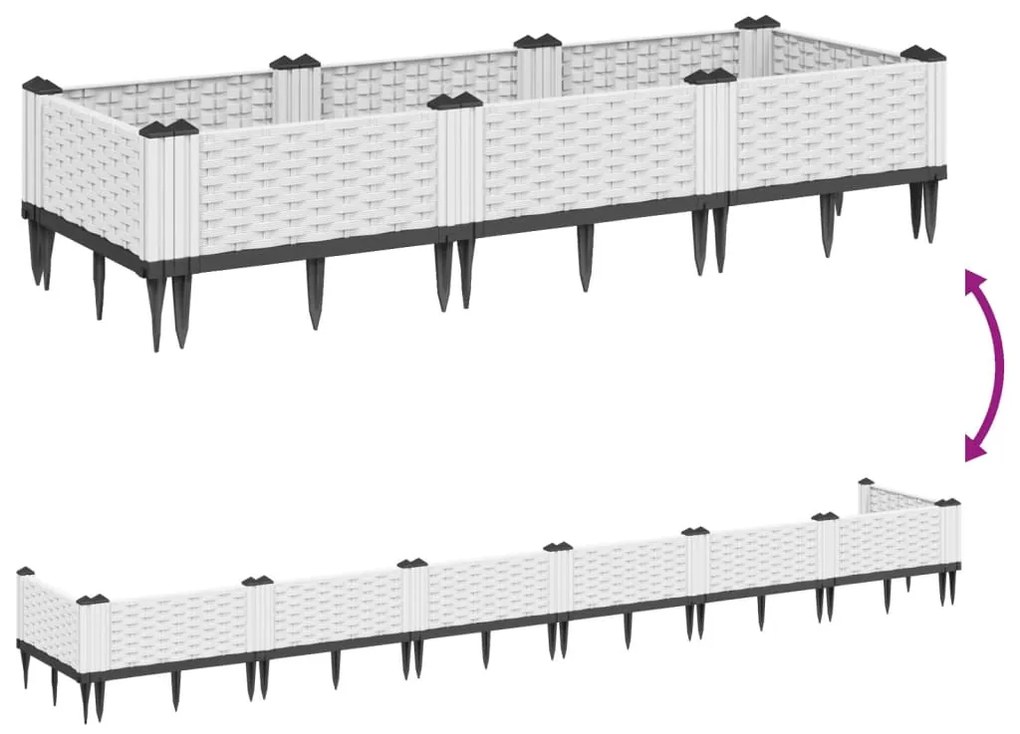 ΖΑΡΝΤΙΝΙΕΡΑ ΜΕ ΠΑΣΣΑΛΟΥΣ ΛΕΥΚΗ 125X40X28,5 ΕΚ. ΠΟΛΥΠΡΟΠΥΛΕΝΙΟ 368015