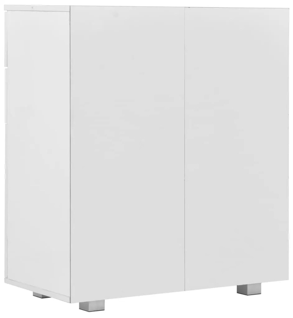 vidaXL Μπουφές Ψηλός Γυαλιστερός Λευκός 71x35x80εκ. Επεξεργασμένο Ξύλο