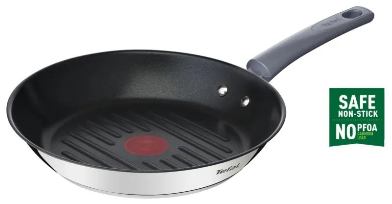 Tefal G7314055 DAILY COOK Ψησταριά-γκριλ, 26 cm, Θερμοδοχείο & Σήμα, Επαγωγή, Sterling Silver