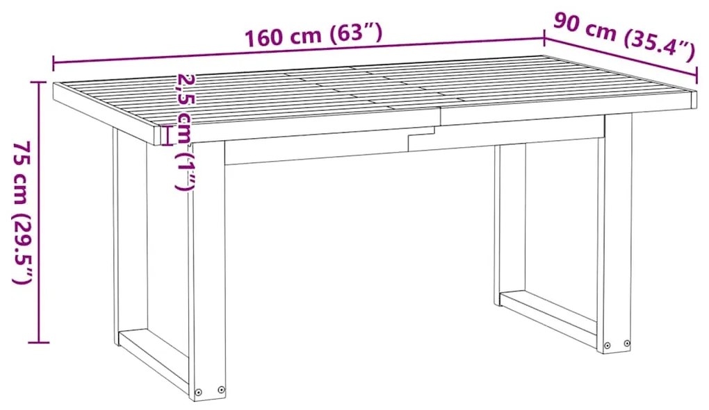 ΤΡΑΠΕΖΑΡΙΑ NOAIN ΜΕ ΠΟΔΙΑ ΣΧΗΜΑΤΟΣ U 160X90X75 CM 4100044