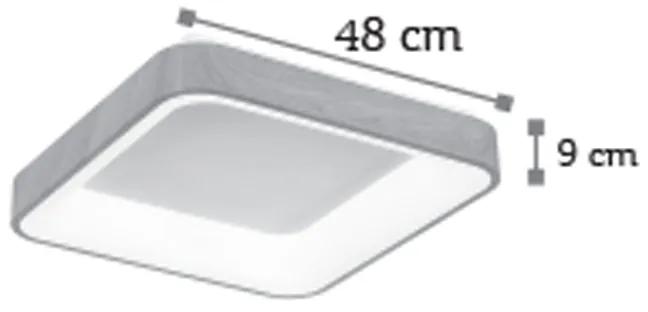 Πλαφονιέρα οροφής από καφέ μέταλλο και ακρυλικό (42174-Β) - Μέταλλο - 42174-Β