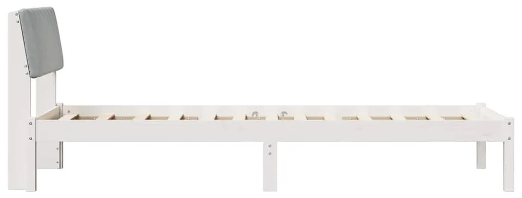 vidaXL Σκελετός Κρεβατιού Λευκό και ανοιχτό γκρι 80 x 200 cm