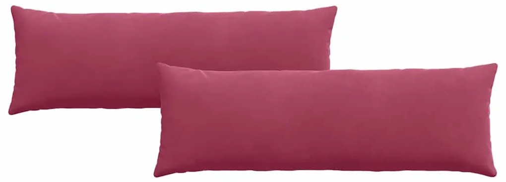 vidaXL Μαξιλάρι Καναπέ 2 pcs Κόκκινο 120 x 40 cm Υφασμάτινο Κορντουρά