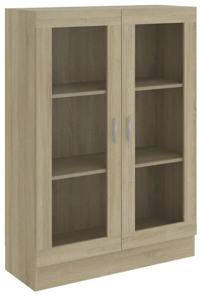 Βιτρίνα Χρώμα Sonoma Δρυς 82,5 x 30,5 x 115 εκ. Επεξ. Ξύλο 802753