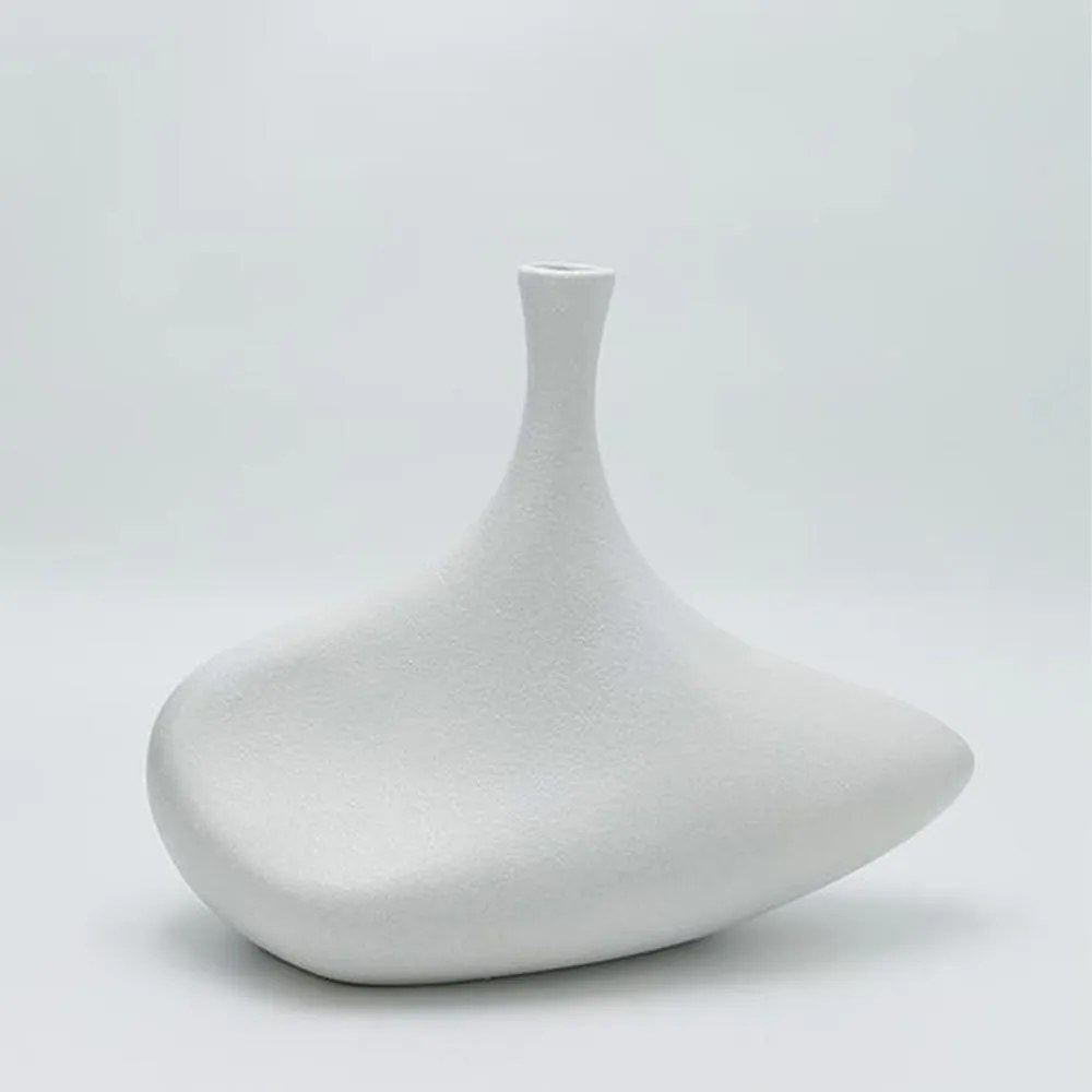 Βάζο Κεραμικό 819-00116 30x14x24cm White Estheti Home Κεραμικό