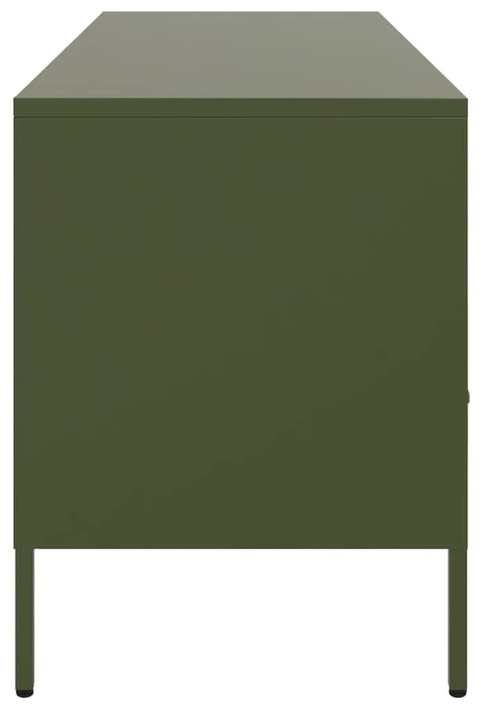 vidaXL Έπιπλο Τηλεόρασης Πράσινο Λαδί 100,5x39x50,5 εκ. από Ατσάλι