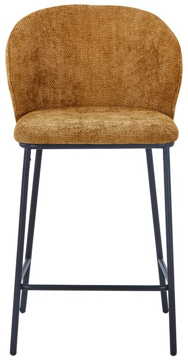 Σκαμπό μπαρ Karg pakoworld camel ύφασμα-πόδι μαύρο μέταλλο 49x46x93εκ