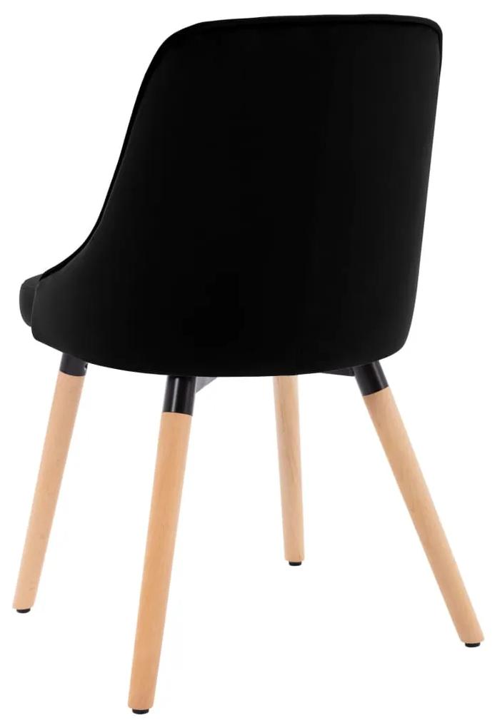 vidaXL 323058  Dining Chairs 2 pcs Black Velvet