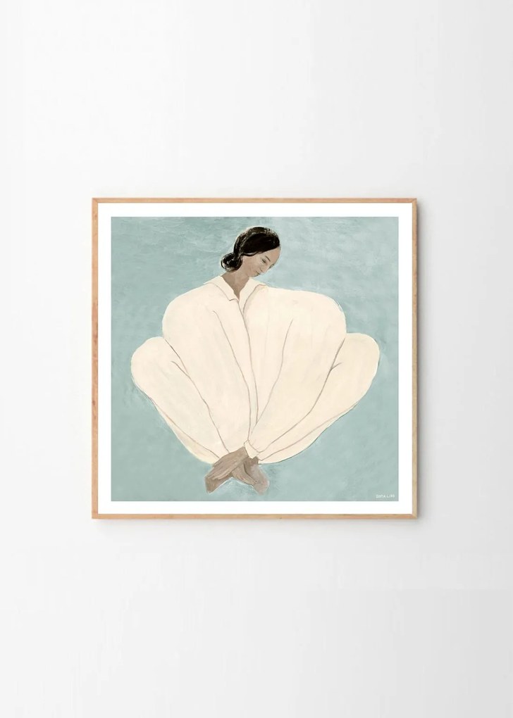 Πόστερ, Meet Me At Jaures, Sofia Lind, (50x50cm), Ανοιχτό Μπλέ/Εκρού, Sustainable Paper, THE POSTER CLUB