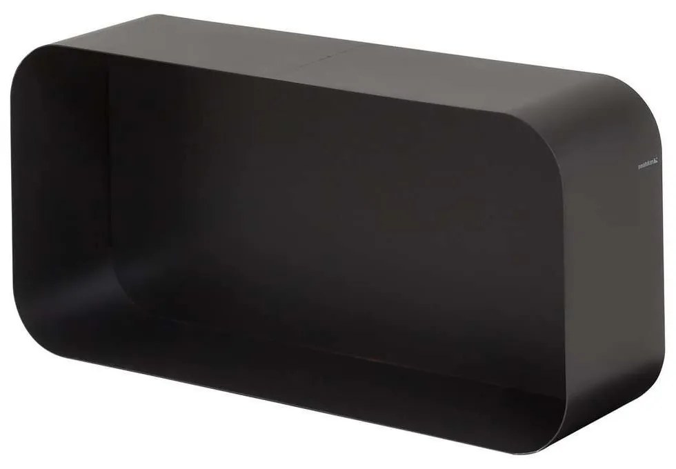 Ράφι Μπάνιου Brix Large 50x12x24cm Black Sealskin Μέταλλο