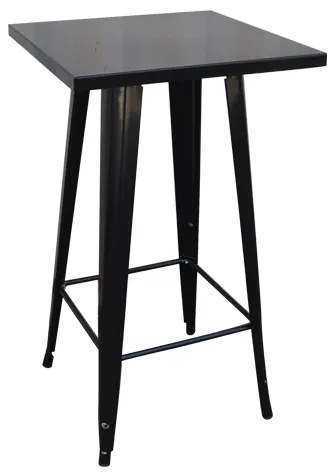Τραπέζι Bar RELIX Μέταλλο Μαύρο Antique 60x60x101cm
