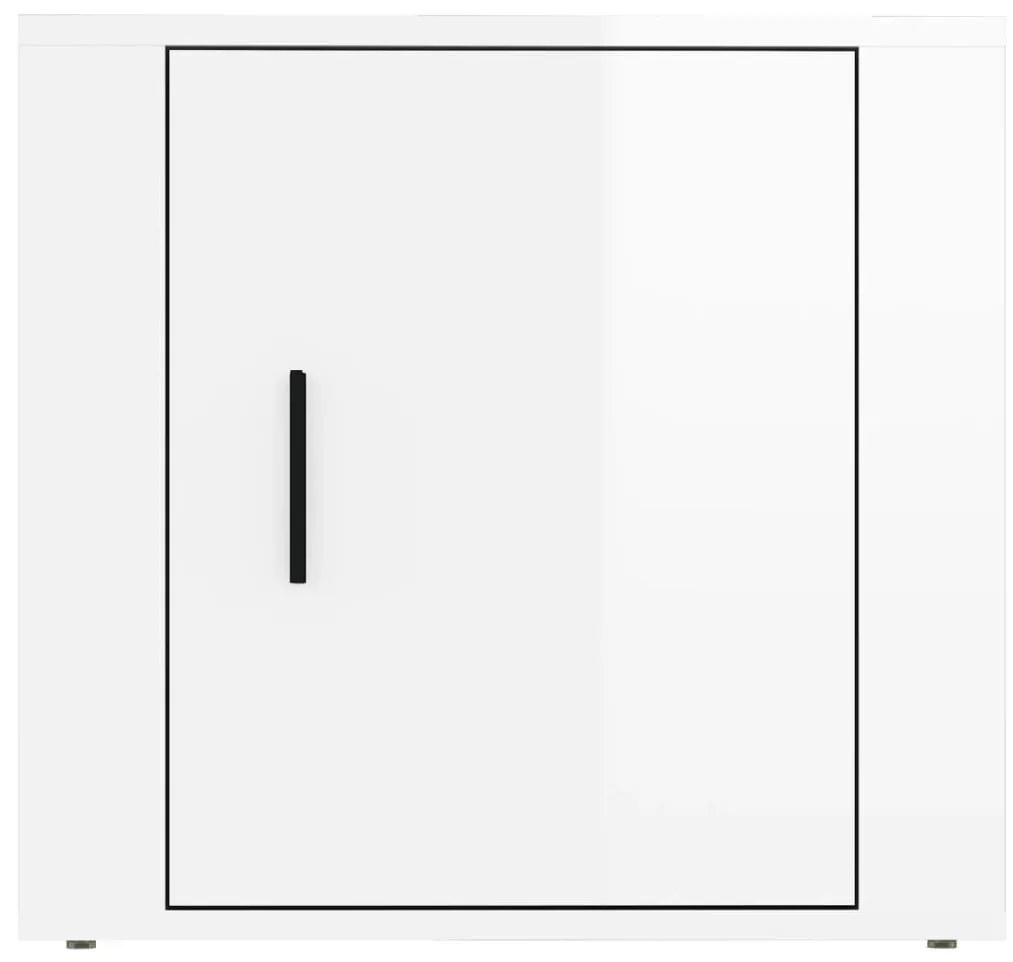 Κομοδίνα Γυαλιστερό Λευκό 50 x 39 x 47 εκ. 816692