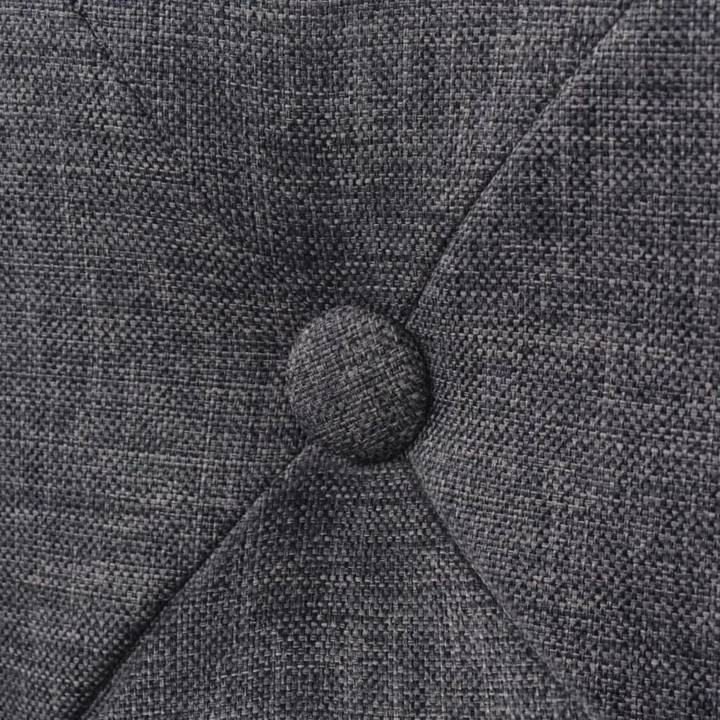 vidaXL Καρέκλες Μπαρ 2 τεμ. Σκούρο Γκρι Υφασμάτινες