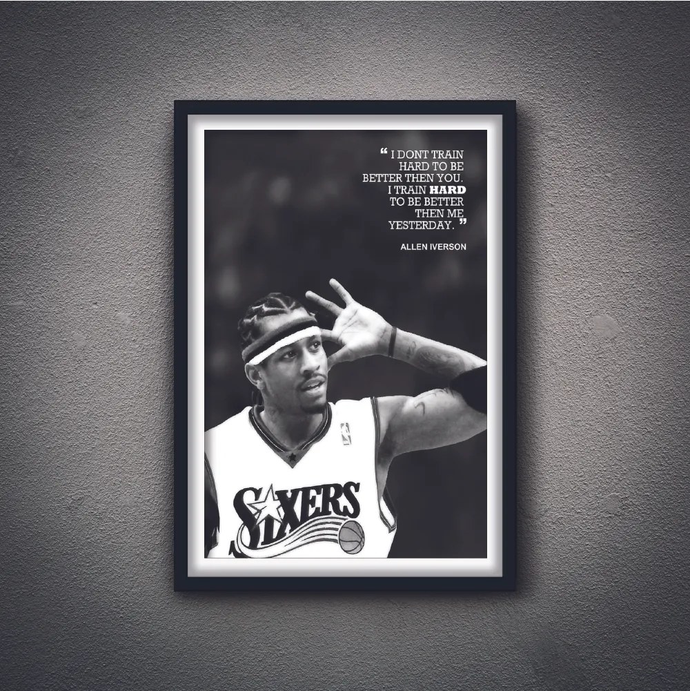 Πόστερ &amp; Κάδρο  Sixers - Iverson -  KD0510 30x40cm Εκτύπωση Πόστερ (χωρίς κάδρο)