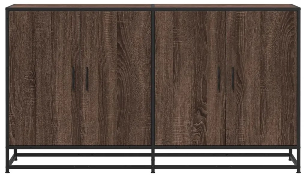 vidaXL Sideboard καφέ δρυς 134x35x76 cm Κατασκευασμένο ξύλο