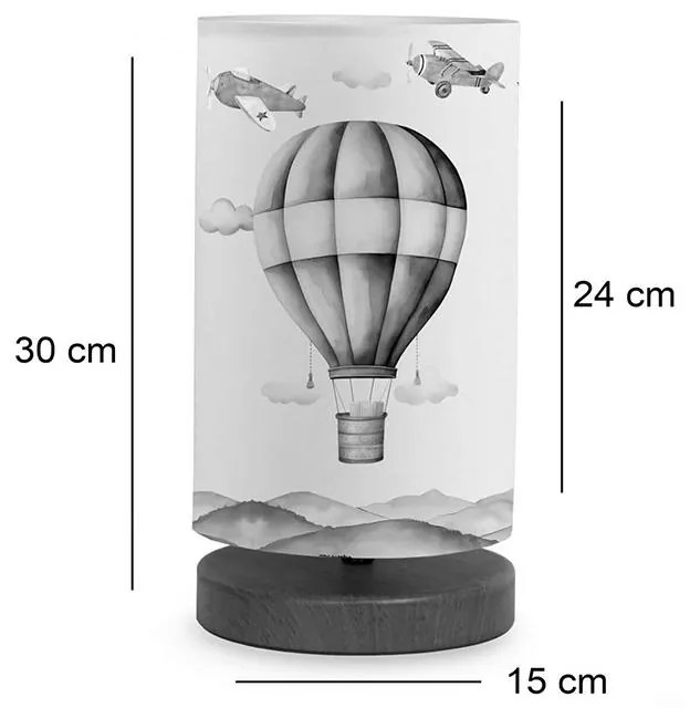 Παιδικό επιτραπέζιο φωτιστικό Balon πολύχρωμο Φ15x30εκ 15x15x30 εκ.