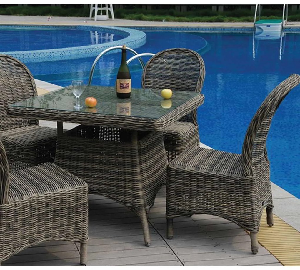 ΚΑΡΕΚΛΑ ΕΞΩΤΕΡΙΚΟΥ ΧΩΡΟΥ Montana Grey/Brown E654 48x65x91cm (Σετ 2 ΤΕΜ)
