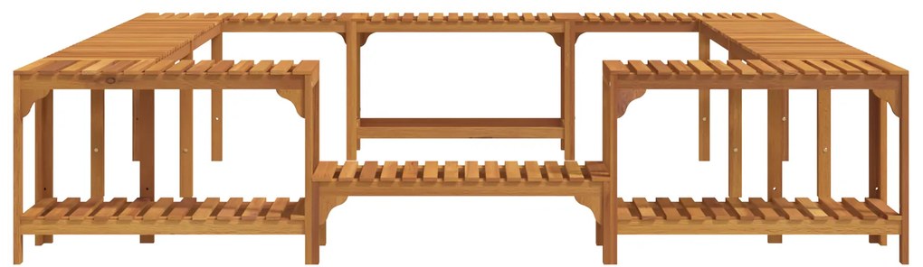 vidaXL Περίβλημα Τζακούζι Καφέ 250 x 250 cm Μασίφ ξύλο ακακίας