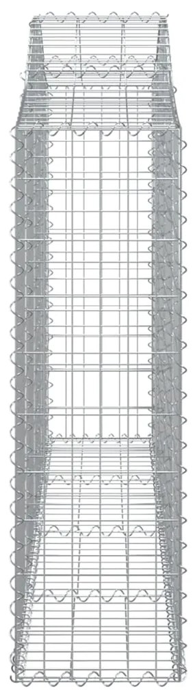 vidaXL Συρματοκιβώτια Τοξωτά 9 τεμ. 200x30x100/120 εκ. Γαλβαν. Ατσάλι