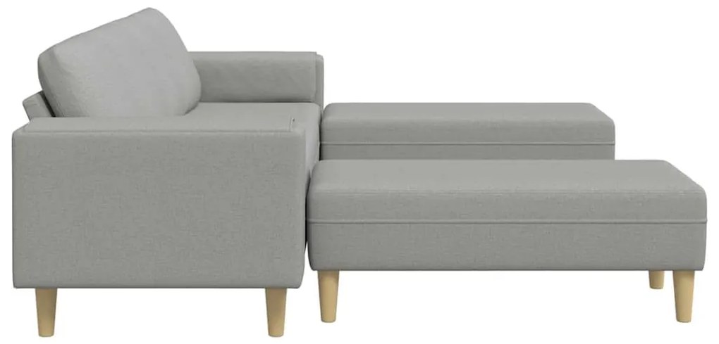 vidaXL Σετ Καναπέ 3 pcs Σκούρο γκρι ύφασμα