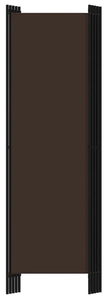 vidaXL Διαχωριστικό Δωματίου με 5 Πάνελ Καφέ 250 x 180 εκ.