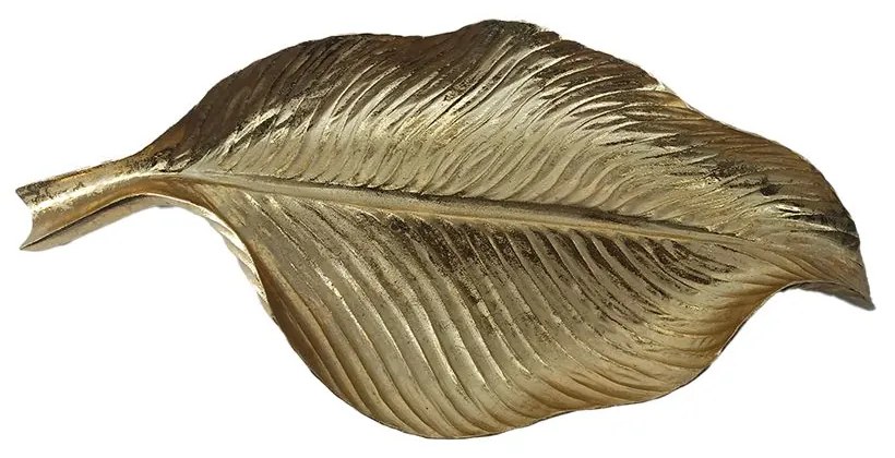 Πιατέλα Διακοσμητική Wind 023531 39x18xH4,8cm Gold Polyresin