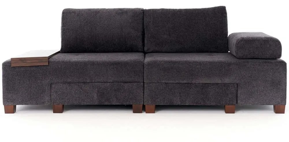 Καναπές - Κρεβάτι Τριθέσιος Perenna Chenille 825BLC4308 233x93x83cm Anthracite