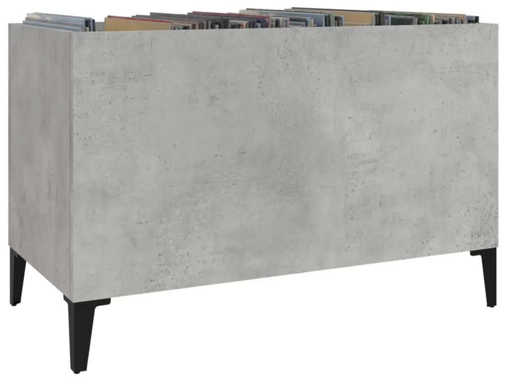 vidaXL Δισκοθήκη Γκρι Σκυροδέματος 74,5x38x48 εκ. Επεξεργασμένο Ξύλο