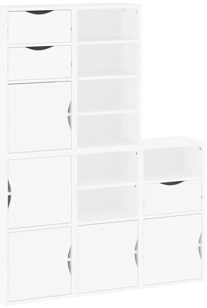 vidaXL Πλαϊνά ντουλάπια 5 τεμ. ODDA 40x24x79 εκ. από Μασίφ Ξύλο Πεύκου