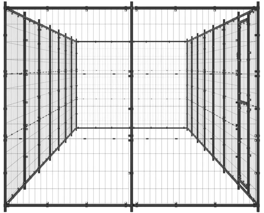 Κλουβί Σκύλου Εξωτερικού Χώρου 16,94 μ² από Ατσάλι - Μαύρο