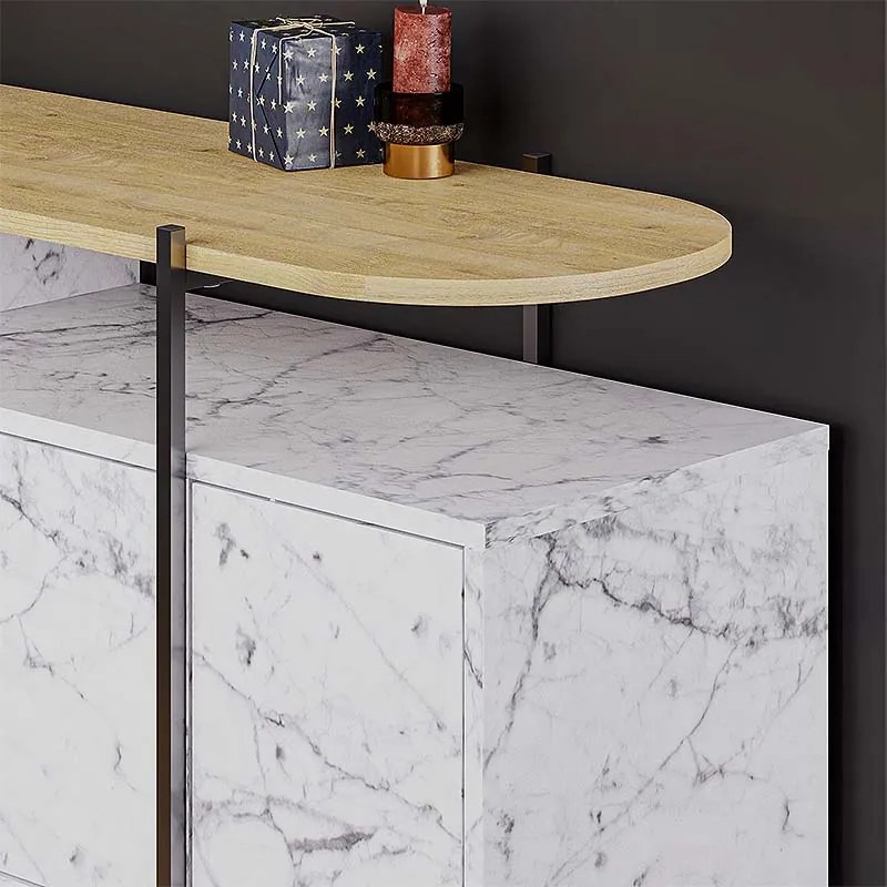 ΜΠΟΥΦΕΣ HANLEY MEGAPAP ΧΡΩΜΑ ΛΕΥΚΟ ΕΦΕ ΜΑΡΜΑΡΟΥ 150X38X86,2ΕΚ.