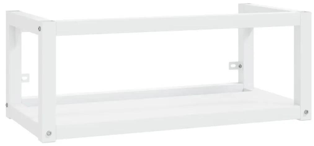 Έπιπλο Μπάνιου Επιτοίχιο Λευκό 79 x 38 x 31 εκ. Σιδερένιο - Λευκό