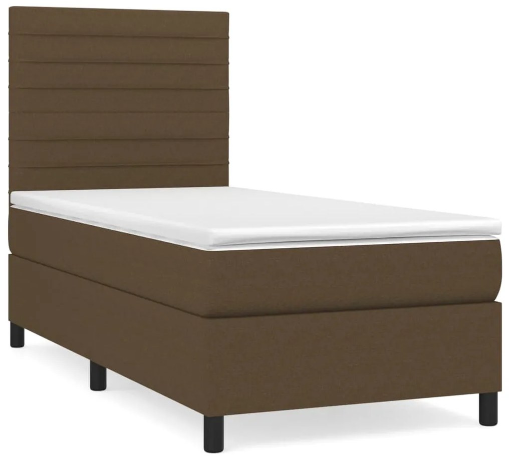 ΚΡΕΒΑΤΙ BOXSPRING ΜΕ ΣΤΡΩΜΑ ΣΚΟΥΡΟ ΚΑΦΕ 90X200 ΕΚ. ΥΦΑΣΜΑΤΙΝΟ 3141828