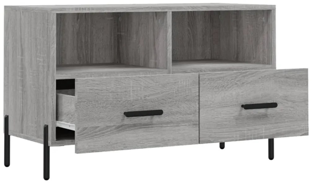 vidaXL Έπιπλο Τηλεόρασης Γκρι Sonoma 80x36x50 εκ. από Επεξεργ. Ξύλο