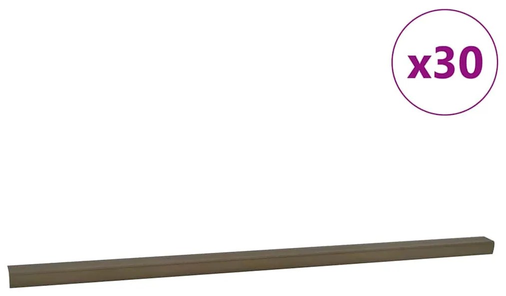 vidaXL Προστατευτικά ακμών σκάλας 30 pcs Καφέ 67 x 3.5 x 3 εκ