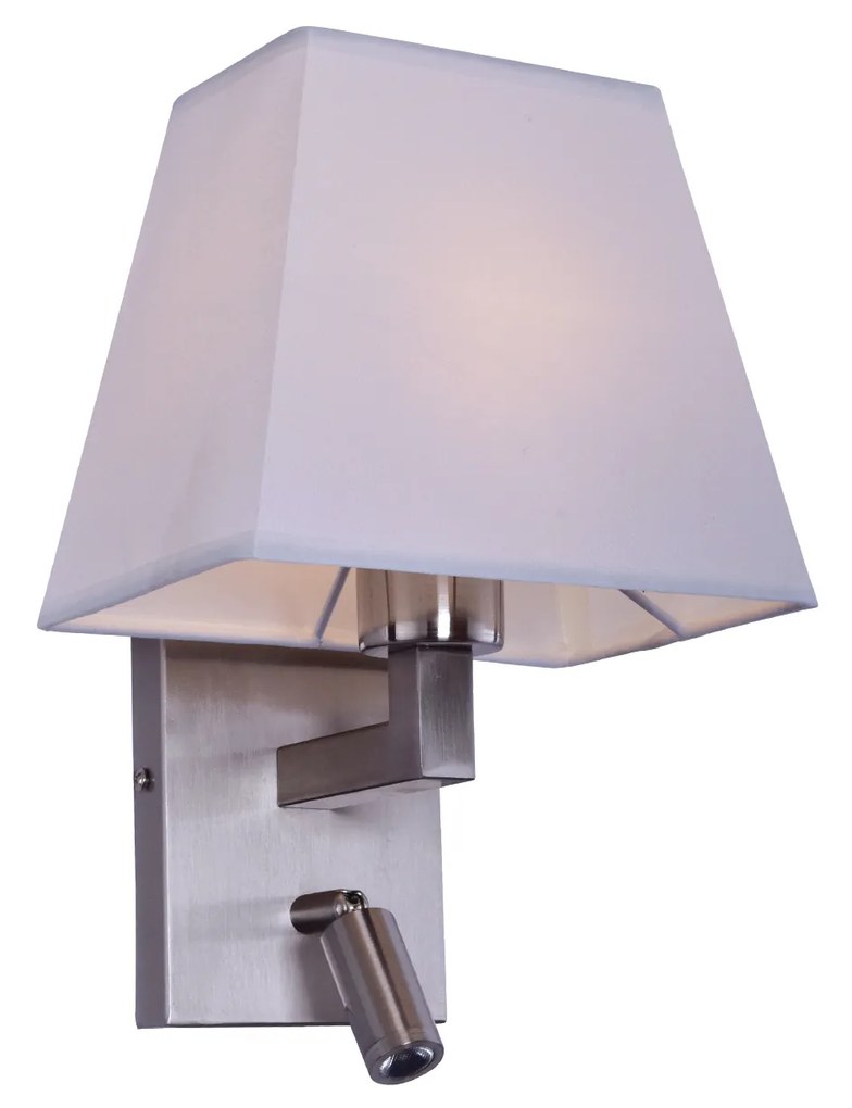 Φωτιστικό Τοίχου - Απλίκα SE 123-2A SARA WALL LAMP NICKEL MAT Α3 - 51W - 100W,1.5W - 20W - 77-3583