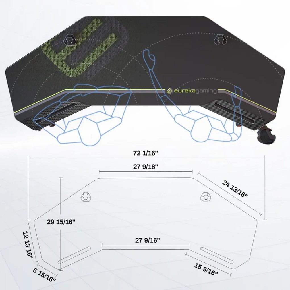 Gaming Γραφείο - Eureka Ergonomic® ERK-AED-E70B