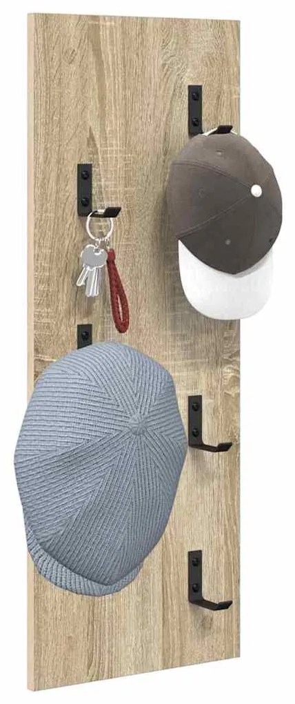 vidaXL Τοίχου Κρεμάστρα Επιτοίχιο Δρύς Sonoma 30 x 1,5 x 80 εκ.