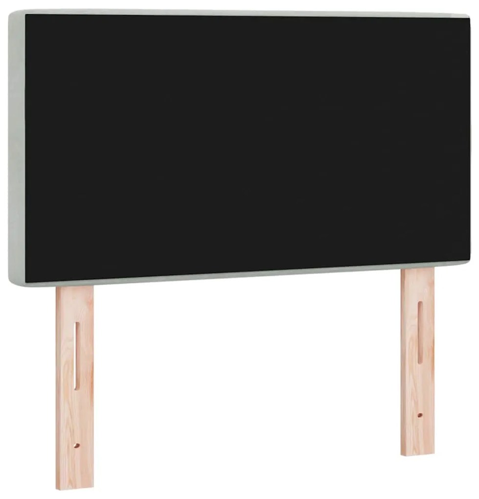 vidaXL Βελούδινο Κεφαλάρι Argyle Ανοιχτό γκρι 80 cm Βελούδο