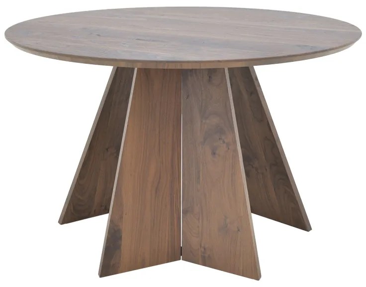 Τραπέζι Bibble pakoworld mdf σε καρυδί απόχρωση Φ120x76εκ