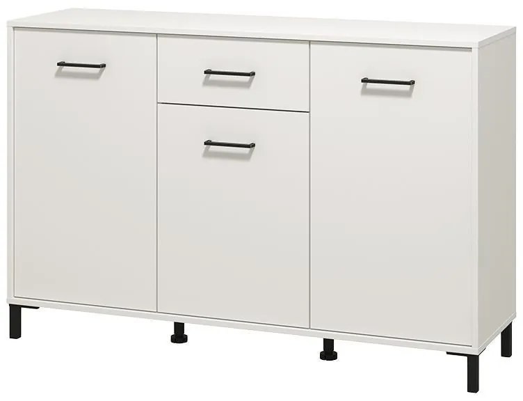 Κομότα - Μπουφές Vienne 3K1F Λευκό 138x40x90 εκ. 138x40x90 εκ.