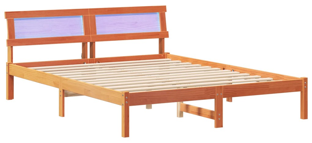 vidaXL Σκελετός Κρεβατιού Καφέ κεριού 160 x 200 cm Ξύλο πεύκου