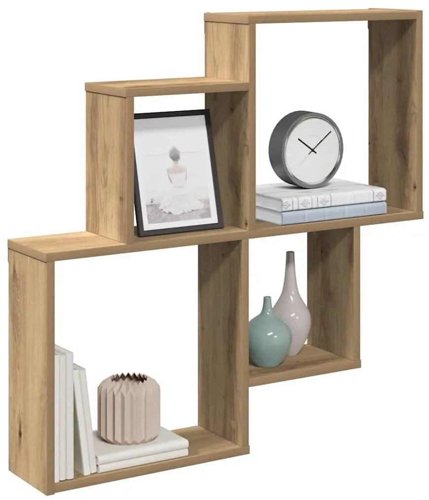 Ράφι τοίχου Artisan Oak 80x15x78,5 cm Κατασκευασμένο ξύλο - Καφέ