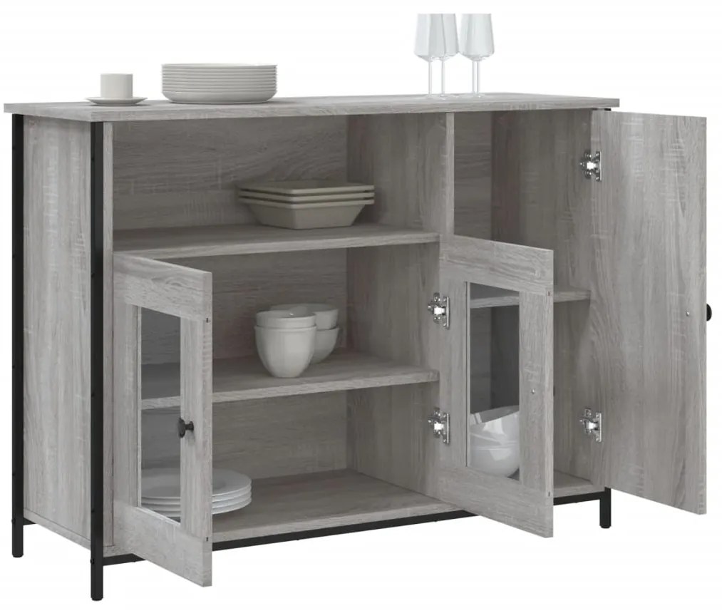 vidaXL Μπουφές Γκρι Sonoma 100 x 33 x 75 εκ. από Επεξεργασμένο Ξύλο