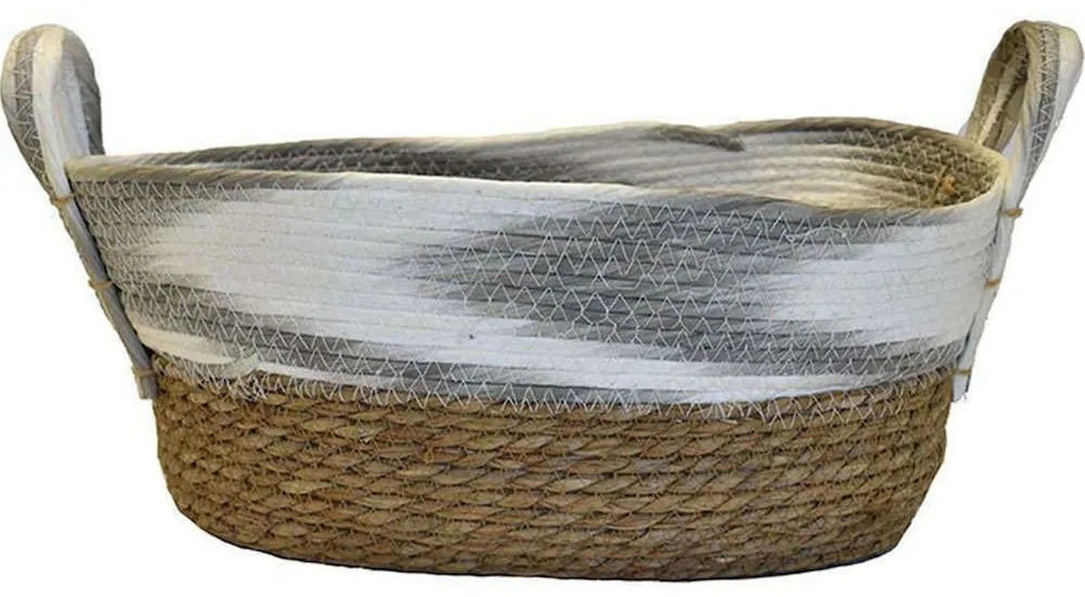 Καλάθι Ριγέ 00.06.67320 40x30x18cm Natural-Grey Mat