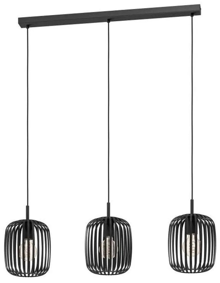 Φωτιστικό Οροφής-Ράγα Romazzina 900495 90x20x110cm 3xE27 40W Black Eglo