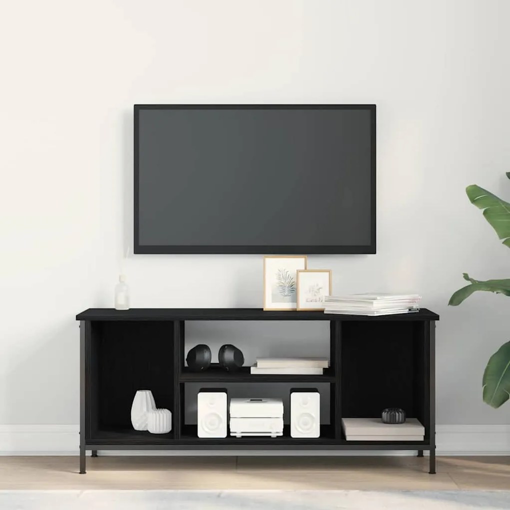 vidaXL Ντουλάπα Τηλεόρασης Μαύρη δρυς 102 x 35 x 45 εκ.